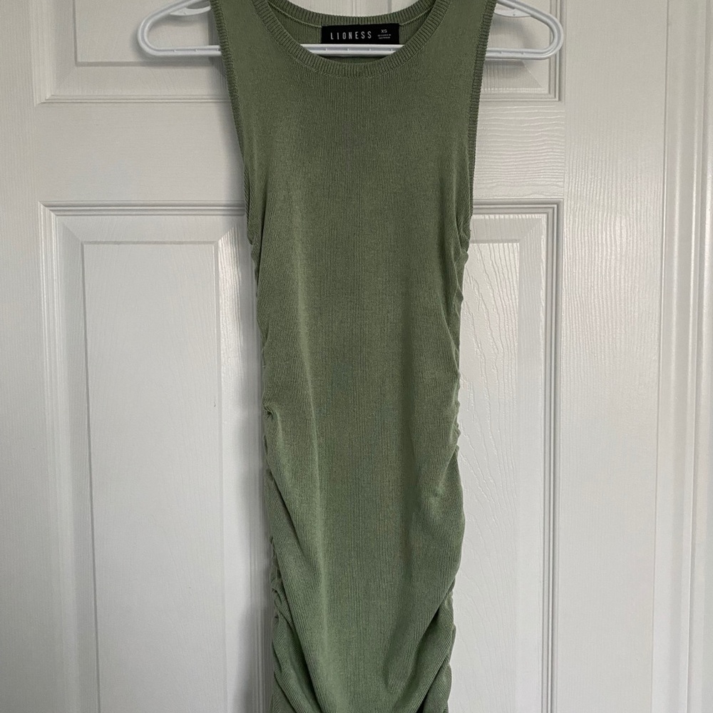 Lioness Olive Green Mini Dress
